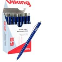 Viking Balpen Blauw Medium 0.5 mm Niet navulbaar 50 Stuks