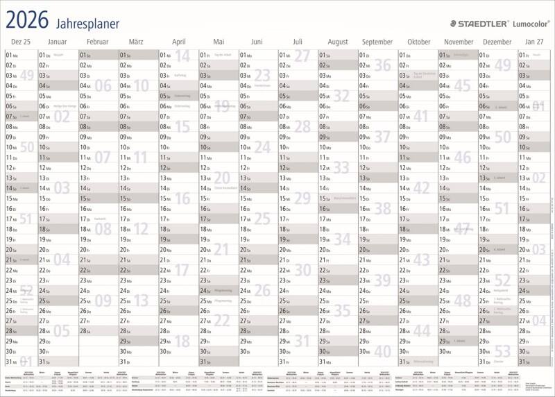 STAEDTLER Lumocolor Planner 2026 Duits