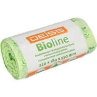 Sac-poubelle DEISS Bioline 10 L Vert 20 unités