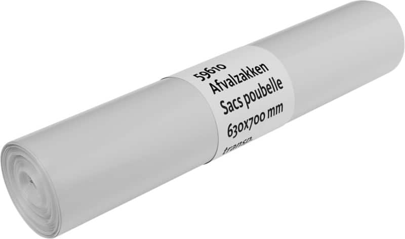 Sac-poubelle DEISS 60 L Transparent 50 unités