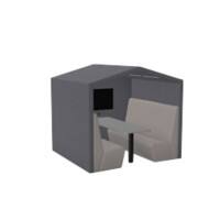 Cabine acoustique de bureau Schaffenburg TALO 4P-SLV-PG0 2300 x 1400 x 2100 mm