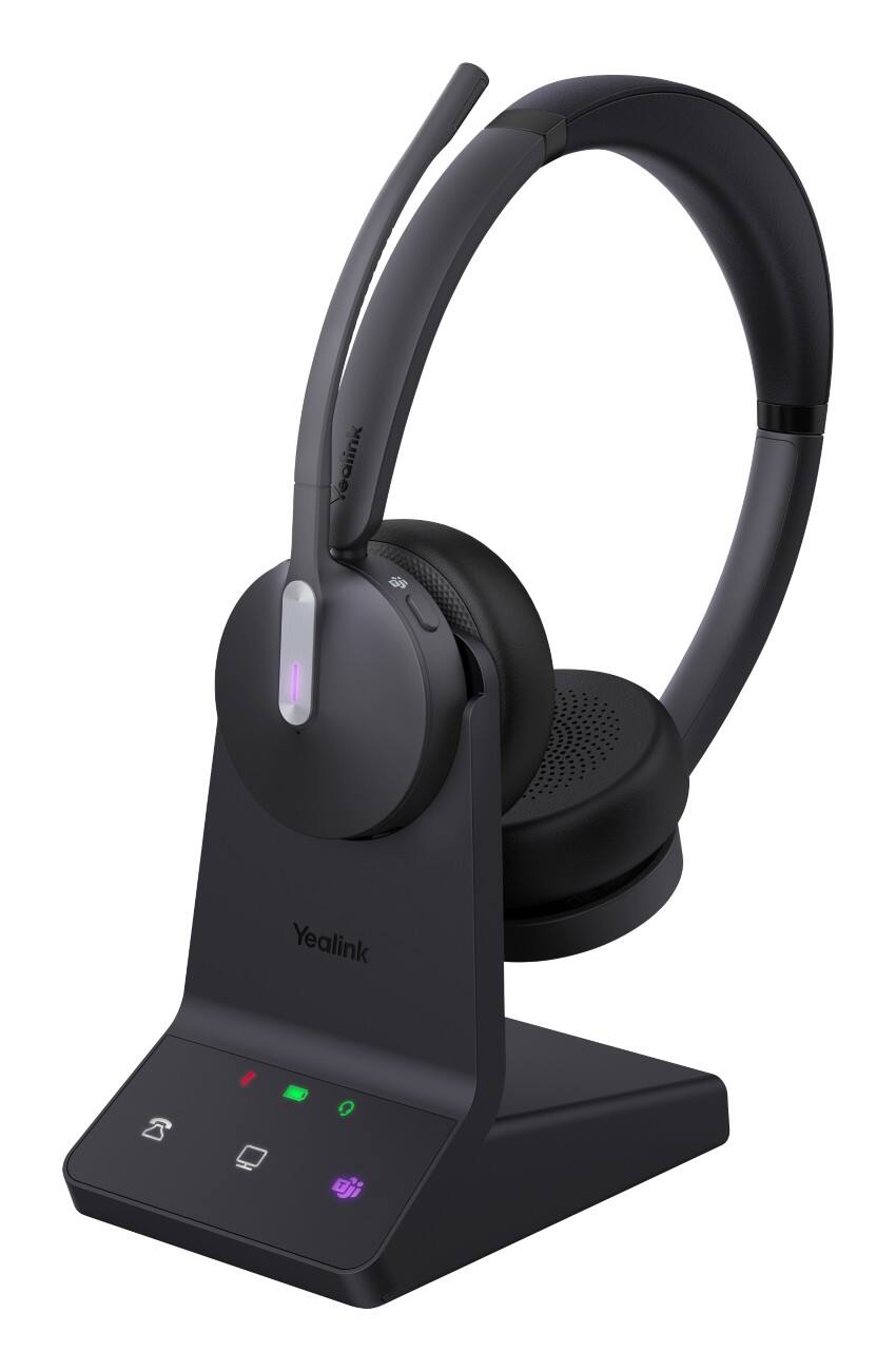 Micro casque Yealink WH64 Dual Teams Sans fil Sur tête Microphone à réduction de bruit Stéréo Noir
