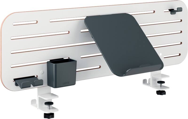 Leitz Ergo Bureau ophangbord 6549 met laptophouder tot 15 inch wit 80 x 25 x 8 cm