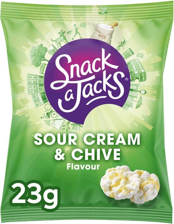 Snack a Jacks Sour Cream & Chives Rijstwafels 8 Stuks à 23 g 