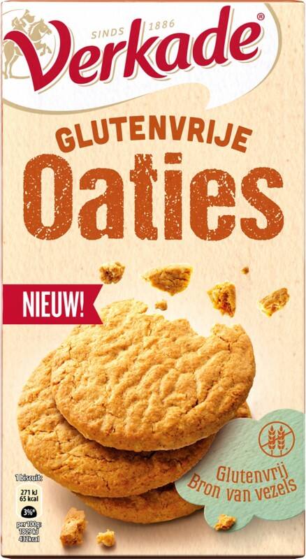 Verkade Glutenvrije Oaties Naturel Koekjes 150 g