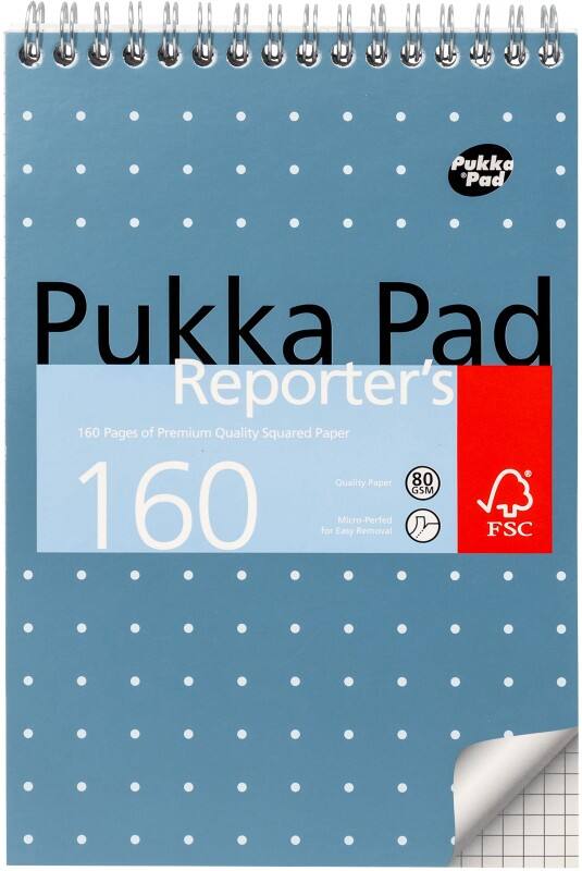 Bloc-notes Pukka Metallic Quadrillé Reliure à double fil supérieure Carton Dos cartonné Bleu métallisé Perforé 3 unités