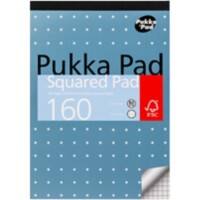 Bloc de recharge Pukka Metallic Collé A5 Quadrillé Carton Dos cartonné Argenté Non perforé 6 unités