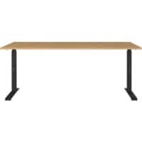 Bureau GERMANIA AGENDA Hauteur ajustable Chêne 1800 (l) x 800 (p) x 910 (h) mm