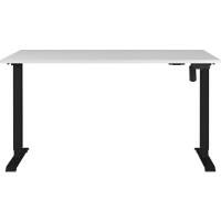 Bureau GERMANIA PROFI 2.0 Hauteur ajustable électriquement 140 (l) x 80 (p) x 118 (h) cm Gris clair, noir