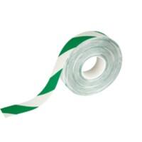 DURABLE Vloermarkeringstape DURALINE Groen, wit 50 mm (B) x 30 m (L) PVC (Polyvinylchloride)