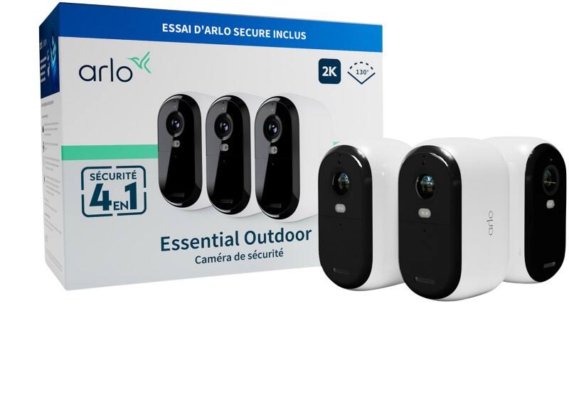 Caméra de vidéosurveillance arlo 2560 x 1440 pixels Batterie VMC3350-100EUS Noir