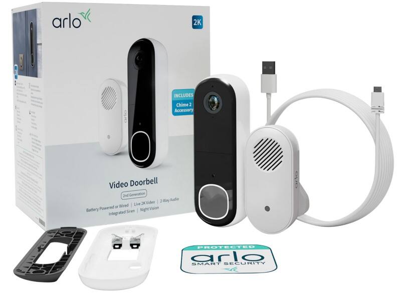 Sonnette vidéo arlo Batterie AVDK4001-100PES Noir