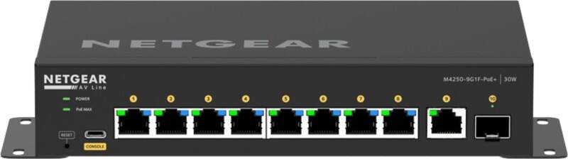 NETGEAR 8x1G PoE+ 110W 1x1G en 1xSFP Managed Schakelaar