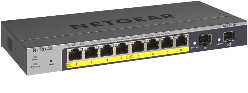 NETGEAR GS110TP Schakelaar Managed L2/L3/L4 Gigabit Ethernet (10/100/1000) Power over Ethernet (PoE) Grijs