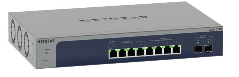 NETGEAR MS510TXM Netwerk Schakelaar Managed L2/L3/L4 10G Ethernet (100/1000/10000) Blauw, grijs