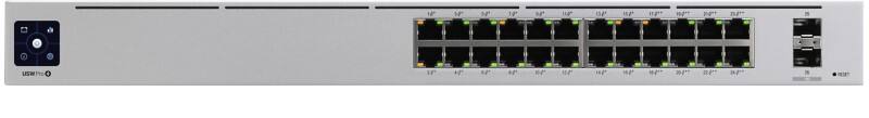 Ubiquiti UniFi Pro 24-Poorten Schakelaar PoE Managed L2/L3 Gigabit Ethernet (10/100/1000) Power over Ethernet (PoE) 1U Zilver