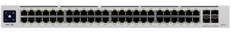Ubiquiti UniFi Pro 48-Poorten Schakelaar PoE Managed L2/L3 Gigabit Ethernet (10/100/1000) Power over Ethernet (PoE) 1U Zilver
