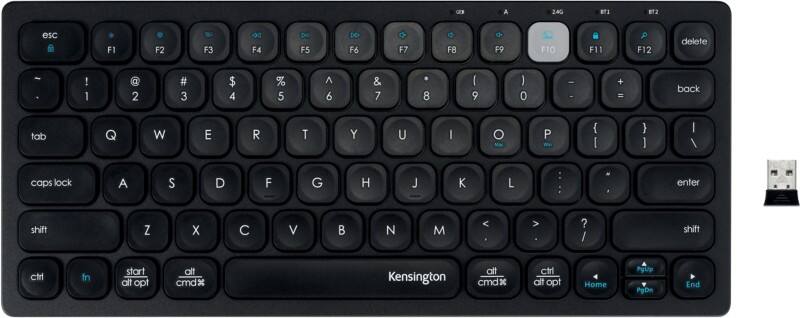 Kensington Dual Compact Toetsenbord Draadloos AZERTY Zwart