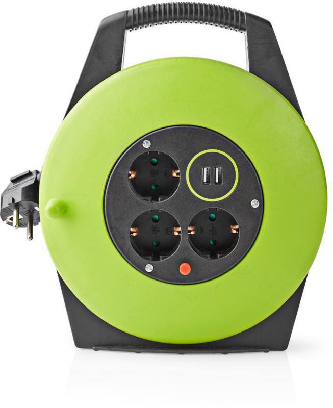 Enrouleur de câble Nedis 3 prises 10 m