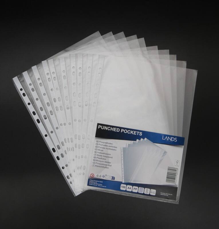 Showtassen A4 Reliëf Transparant 50 micron PP (Polypropeen) 100 Stuks