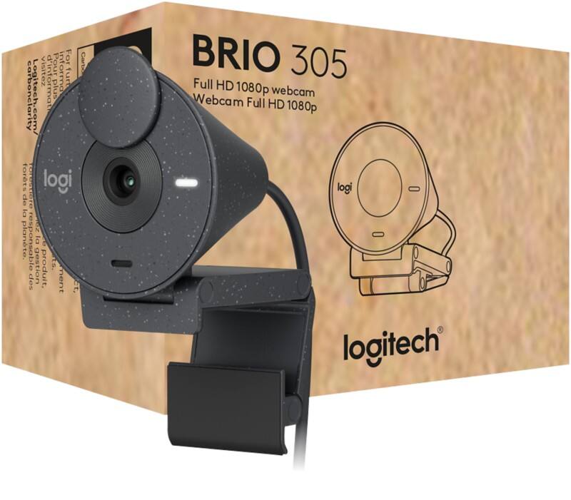 Logitech Webcam 1920 x 1080 pixels Full HD Microfoon inbegrepen Grafiet