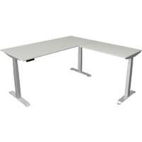 Kerkmann Elektronisch In hoogte verstelbaar Zit-sta-bureau Lichtgrijs T-poot 0 lades 0 ladeblokken 1.800 (B) x 1.800 (D) x 1.290 (H) mm Hout, Metaal