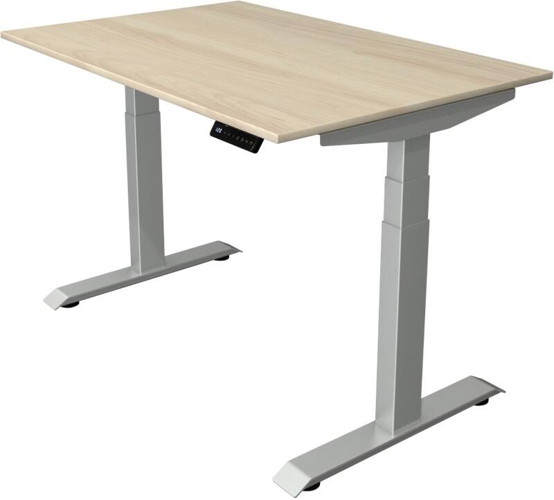 Kerkmann Elektronisch In Hoogte Verstelbaar Zit-sta-bureau Esdoorn T-poot 0 lades 0 ladeblokken 1.200 (B) x 800 (D) x 1.290 (H) mm Hout, Metaal