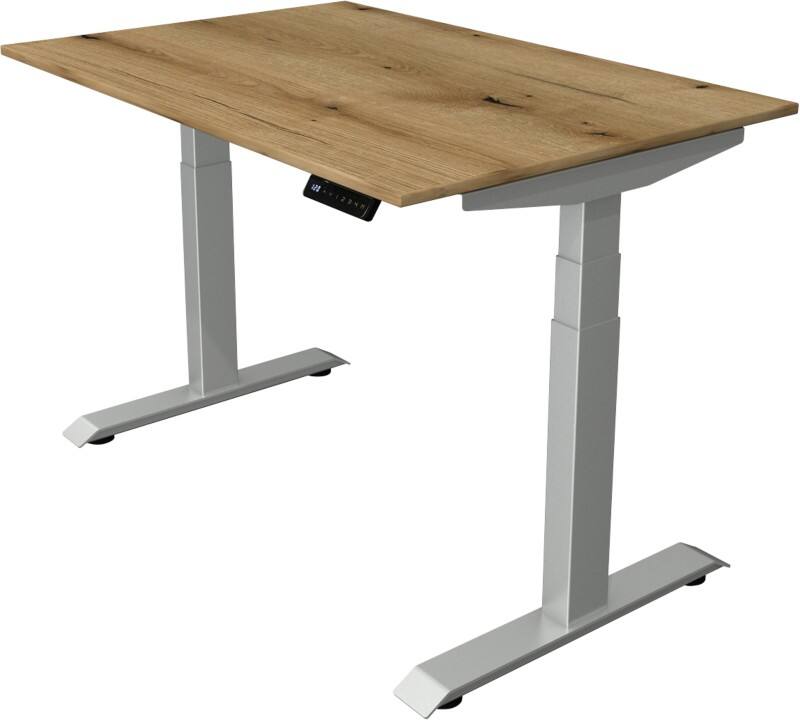 Kerkmann Elektronisch In hoogte verstelbaar Zit-sta-bureau Eiken T-poot 0 lades 0 ladeblokken 1.200 (B) x 800 (D) x 1.290 (H) mm Hout, Metaal