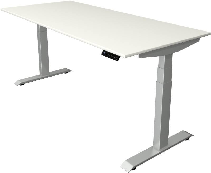 Kerkmann Elektronisch In Hoogte Verstelbaar Zit-sta-bureau Wit T-poot 0 lades 0 ladeblokken 1.800 (B) x 800 (D) x 1.290 (H) mm Hout, Metaal