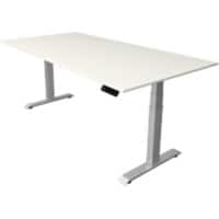 Kerkmann Elektronisch In Hoogte Verstelbaar Zit-sta-bureau Wit T-poot 0 lades 0 ladeblokken 2.000 (B) x 1.000 (D) x 1.290 (H) mm Hout, Metaal