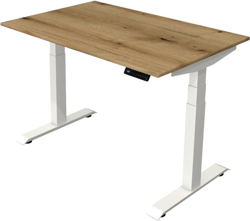 Kerkmann Elektronisch In hoogte verstelbaar Zit-sta-bureau Eiken T-poot 0 lades 0 ladeblokken 1.200 (B) x 800 (D) x 1.290 (H) mm Hout, Metaal