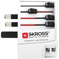 SKROSS Wereldreisadapter met 2 geïntegreerde USB-poorten SKR1302960