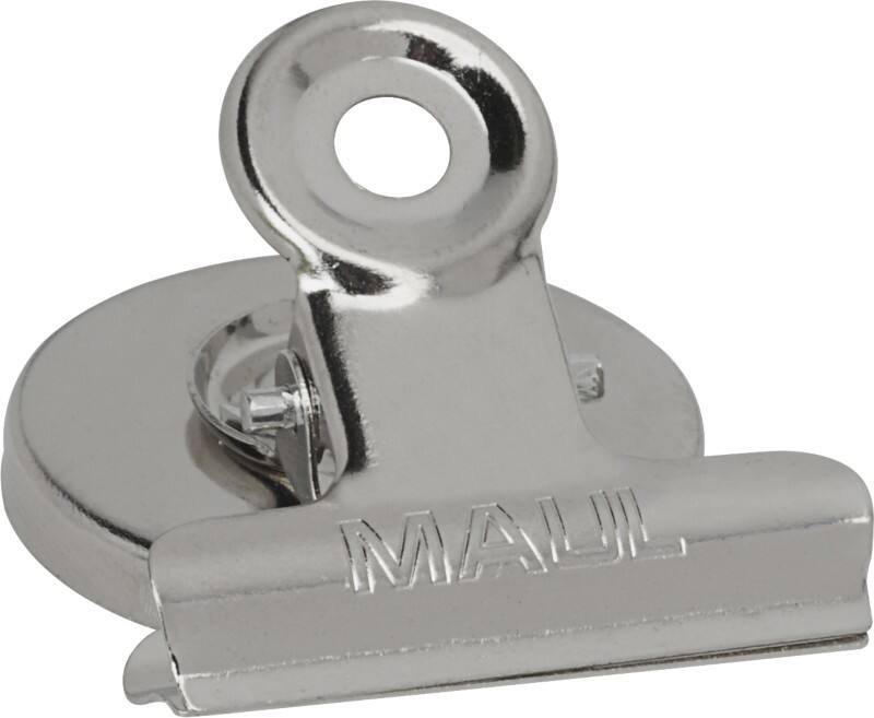 Maul Papierklemmen Metaal 12 mm Zilver Magnetisch 2 Stuks