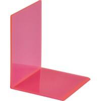 Maul Boekensteunen Acryl Roze 10 x 10 x 13 cm 2 Stuks