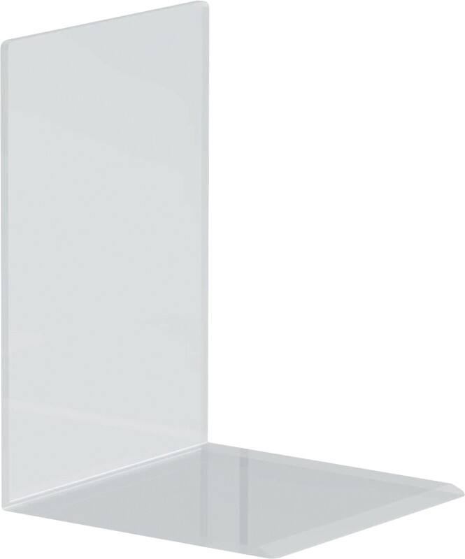 Serre-livres Maul Acrylique Transparent 12 x 12 x 17 cm 2 unités