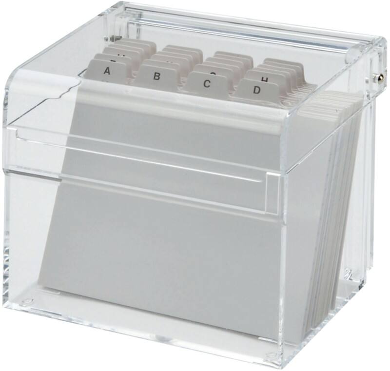 Boîte à fiches Maul A7/BF Acrylique Transparent