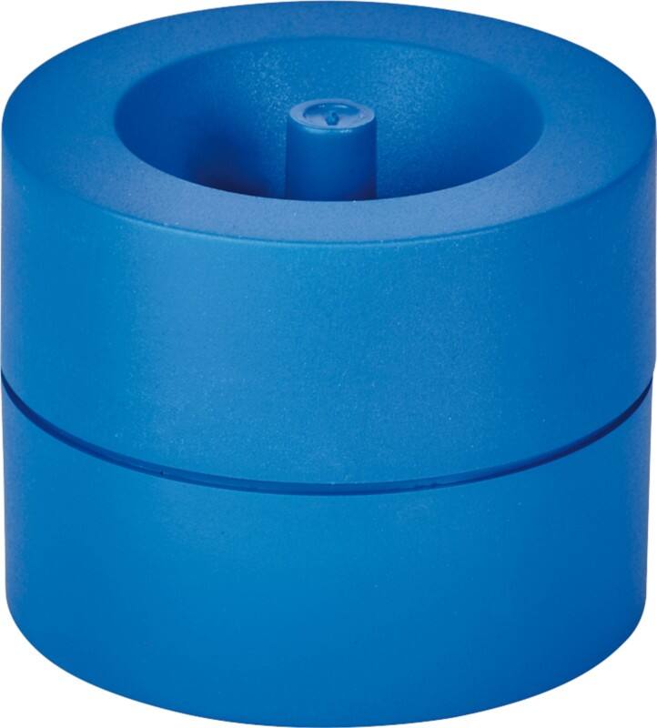 Maul greener@work Papercliphouder met centrale magneet Kunststof 60 mm Blauw Rond