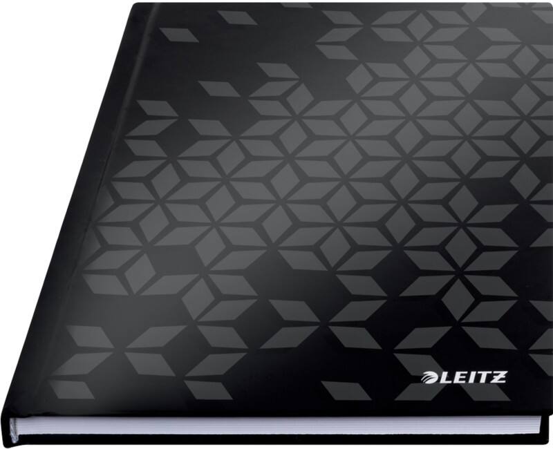 Leitz WOW Cahier A5 quadrillé avec couverture rigide 46281095 160 pages 80 feuilles Noir