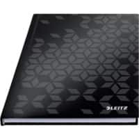 Leitz WOW Notitieboek A5 vierkant met harde kaft 46281095 160 Pagina's 80 vellen Zwart
