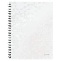 Leitz WOW Notebook A4 quadrillé, relié par fil avec couverture en PP 46380001 160 pages 80 feuilles Blanc