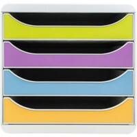 Exacompta Pop'N Co Ladekastje Kunststof Kleurenassortiment 4 Lades 27,8 x 34,7 x 26,7 cm