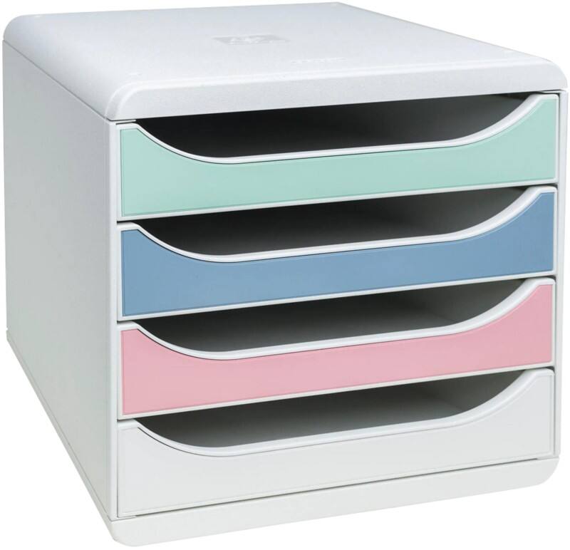 Module à tiroirs Exacompta AutentiK Plastique Blanc 4 tiroirs 27,8 x 34,7 x 26,7 cm A4+