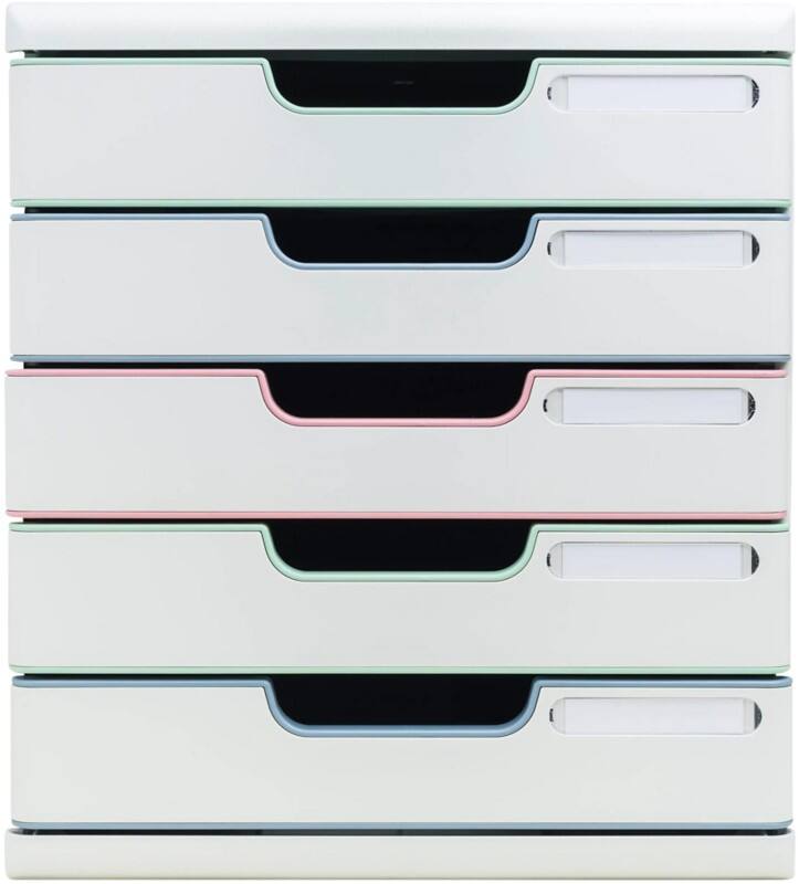 Module à tiroirs Exacompta AutentiK Plastique Blanc 5 tiroirs 28,8 x 35 x 32 cm A4+