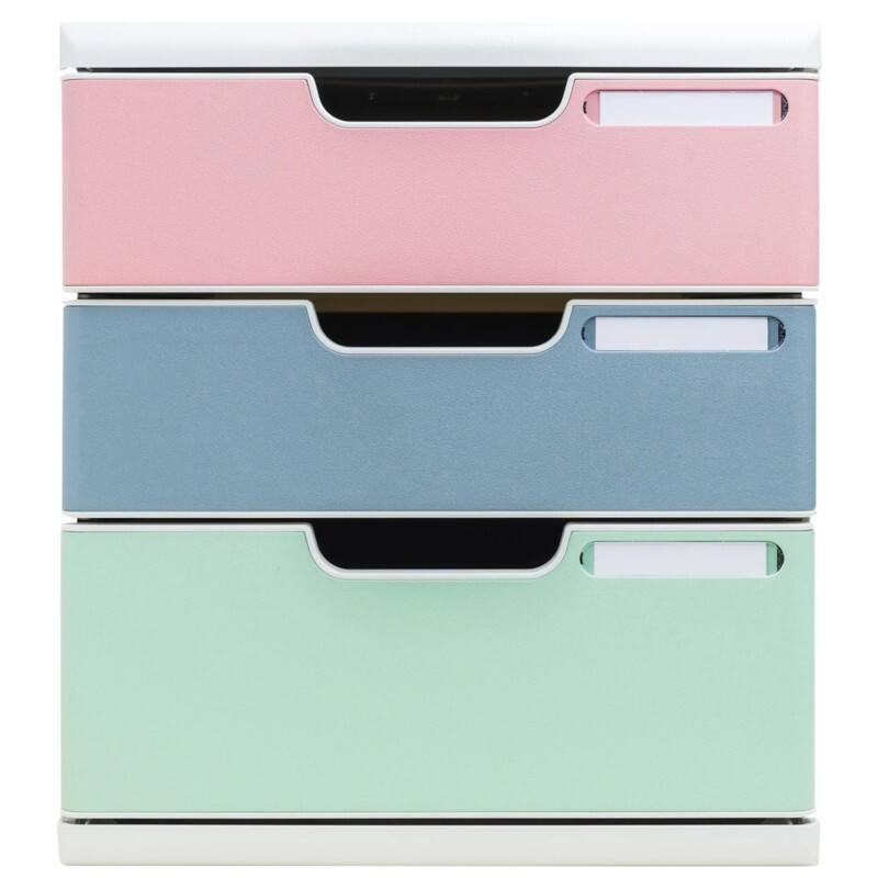 Module à tiroirs Exacompta AutentiK Plastique Blanc 3 tiroirs 28,8 x 35 x 32 cm A4+