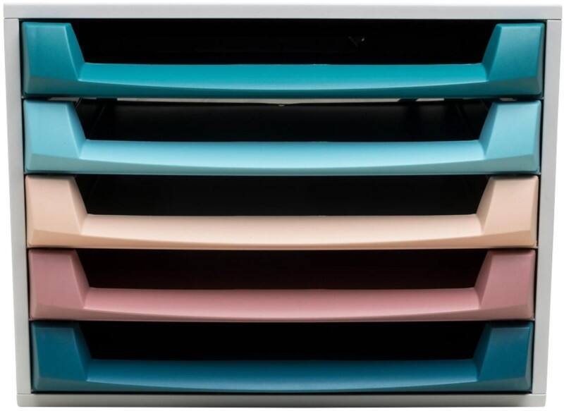 Module à tiroirs Exacompta Skandi Plastique Assortiment 5 tiroirs 28,4 x 38,7 x 21,8 cm A4+
