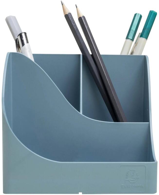 Porte-stylos Exacompta AutentiK 5 compartiments Plastique Bleu, gris