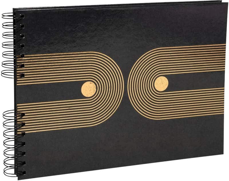 Album photos Exacompta Graphik Reliure spirale Dos cartonné 32 x 22 cm Noir 50 feuilles