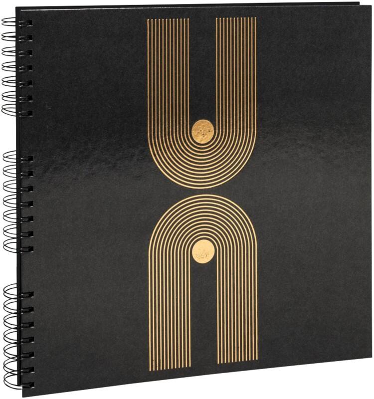 Album photos Exacompta Graphik Reliure spirale Dos cartonné 32 x 32 cm Noir 60 feuilles