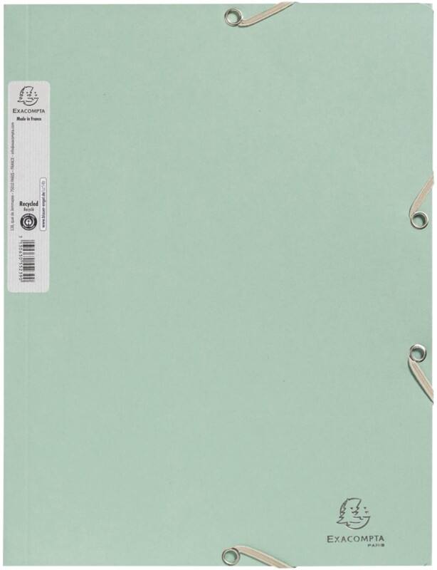 Exacompta AutentiK 3-klepsmap A4 Saliegroen Karton 400 g/m²
