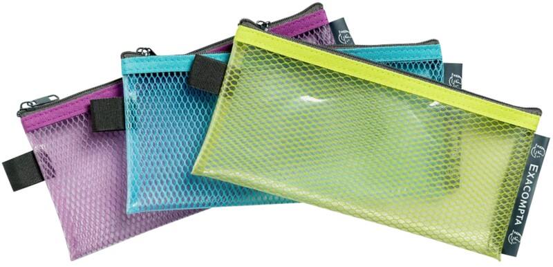 Pochette pour accessoires électroniques Exacompta Pop'N Co 38110E Zip EVA (Éthylène-acétate de vinyle), PP (Polypropylène) Paysage 20 (l) x 10 (p) x 0,4 (h) cm Assortiment 3 unités